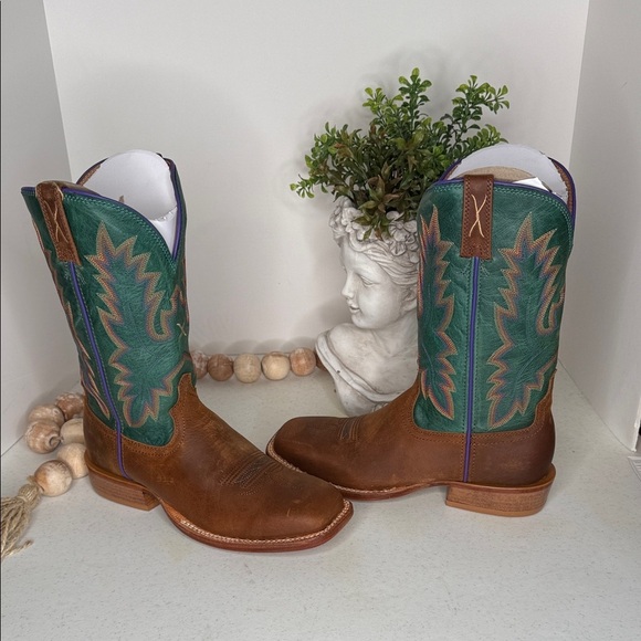 TWISTED X WOMEN'S 11" TECH X WESTERN BOOTS - BROAD SQUARE TOE Sz 7.5 - Picture 2 of 16